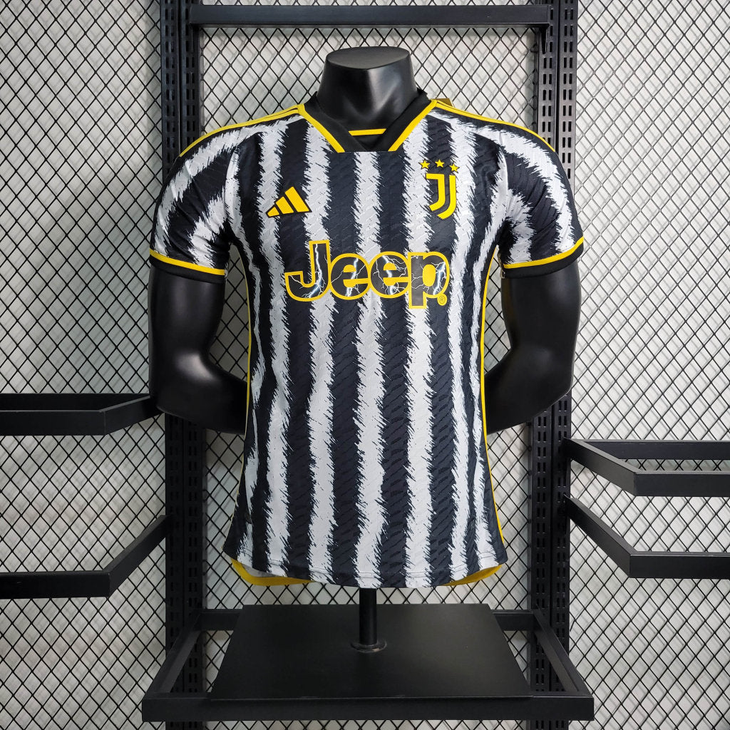 Camisa Juventus I 23/24 Preta e Branca - Adidas - Masculino Jogador