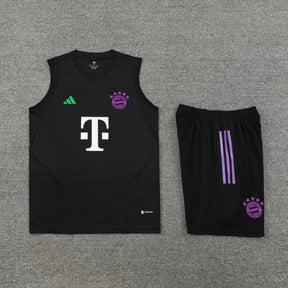 Kit Treino Bayern Munchen 23/24 Adidas - Preto