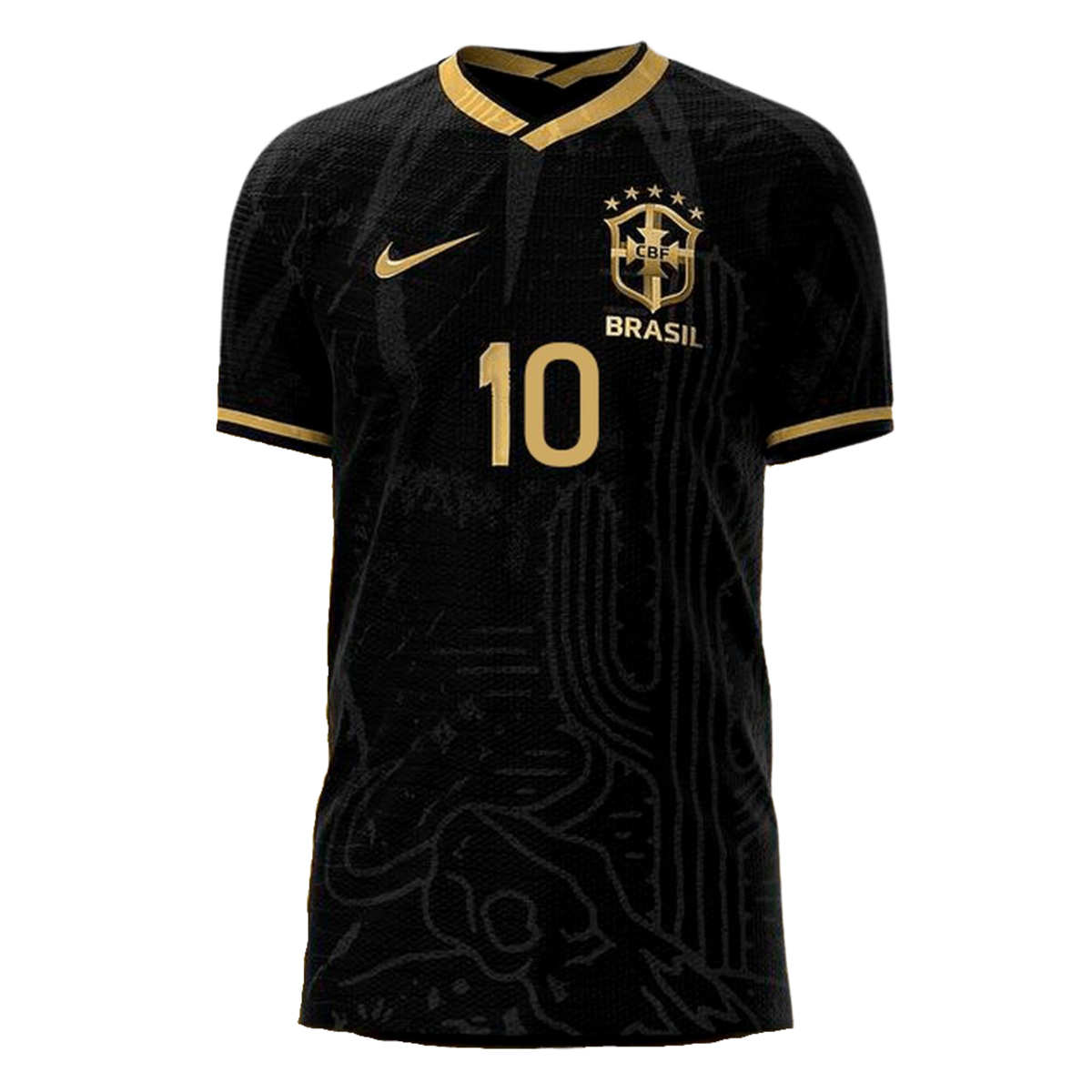 Camisa Seleção Brasil Fourth 2022 Nike - Preto - Conceito Nordeste