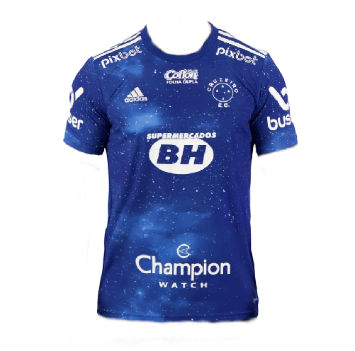 Camisa Cruzeiro I 22/23 Adidas [Todos os Patrocínios] - Azul