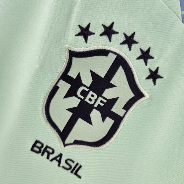 Camisa Pré-Jogo Seleção Brasil 2022 Nike - Verde Claro