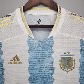 Camisa Seleção Argentina [Conceito Maradona] 21/22 Adidas - Azul e Branco