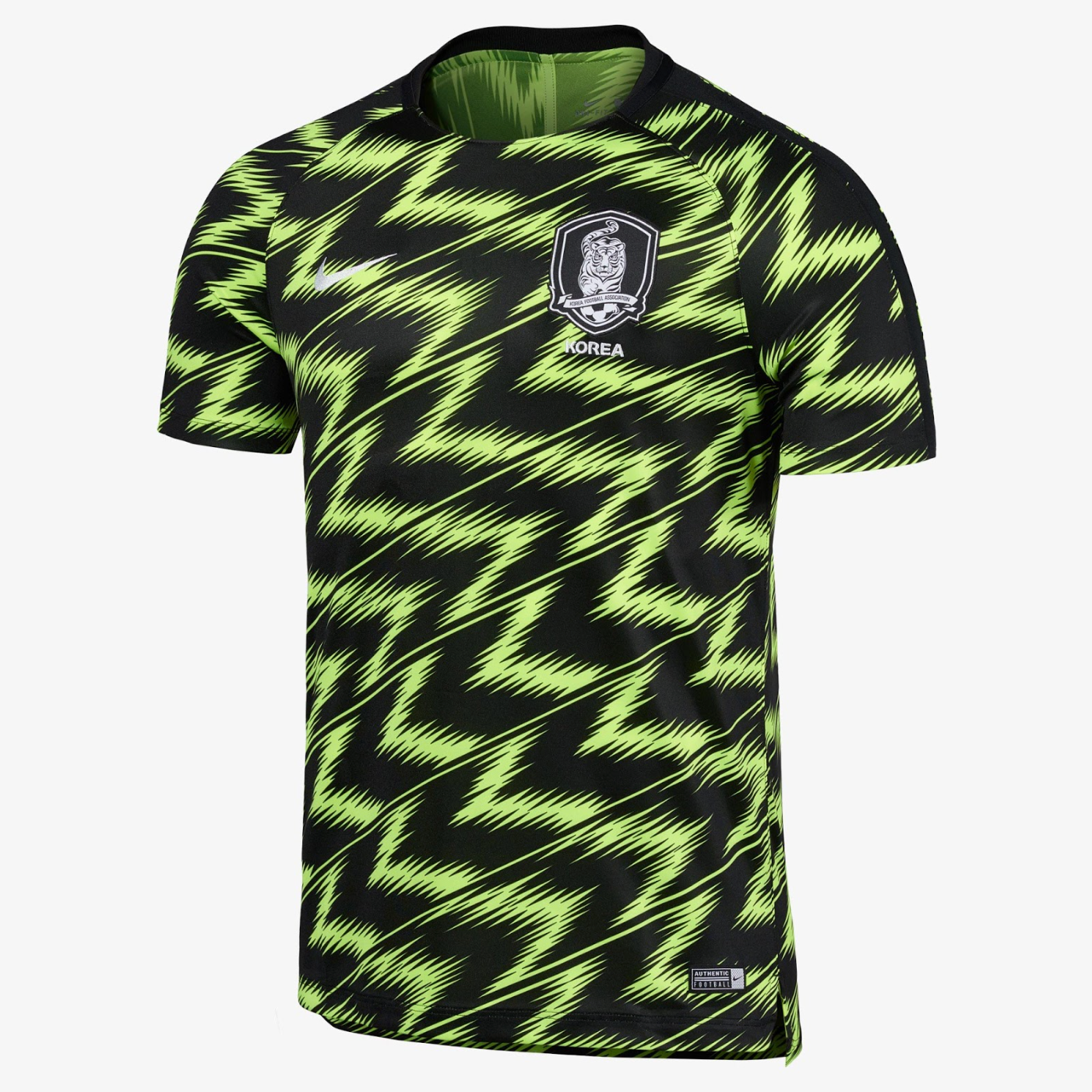 Camisa Pré-treino Seleção Coréia do Sul 2022 Nike - Preto e Verde