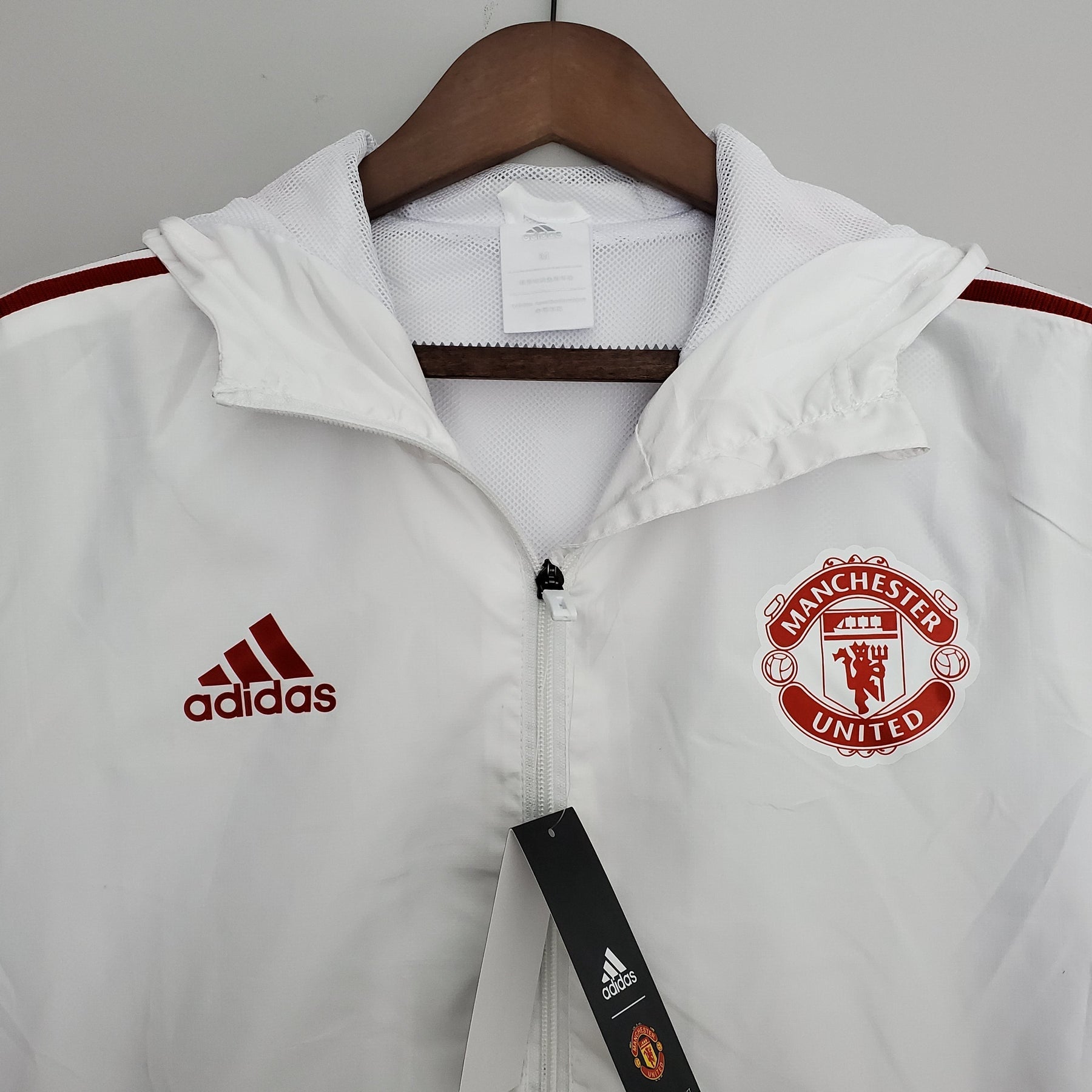 Corta-vento Manchester United 21/22 Adidas - Branco