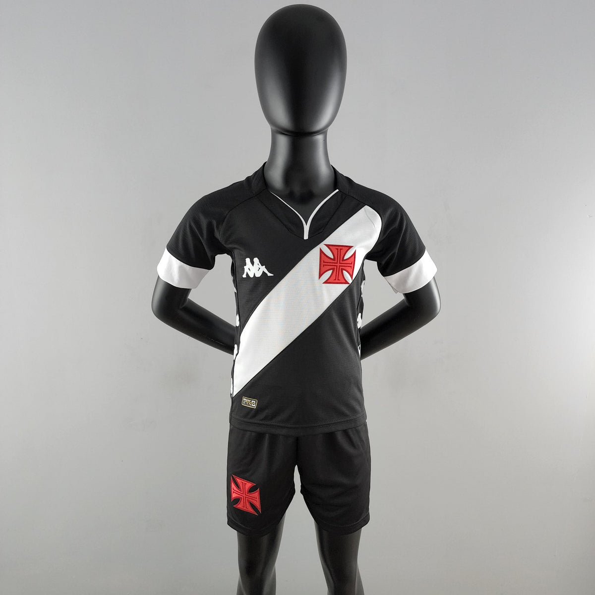 Kit Infantil Vasco 22/23 Kappa - Preto e Branco