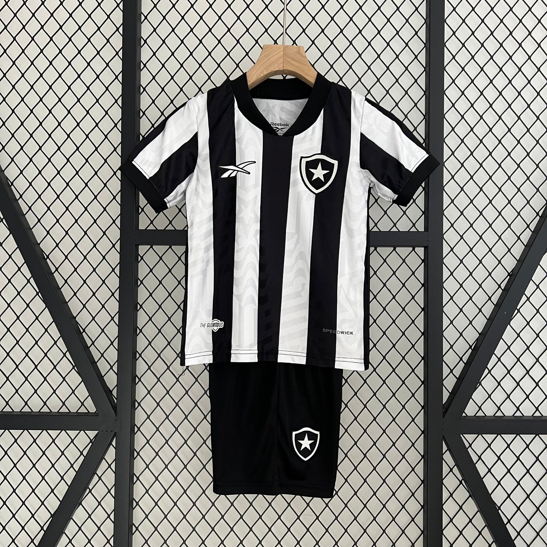 Kit Infantil Botafogo I 23/24 Kappa - Branco e Preto