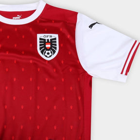 Camisa Seleção Áustria I 21/22 Puma - Vermelho e Branco