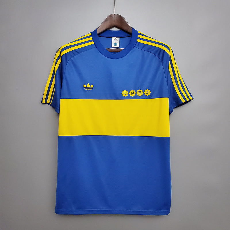 Camisa Boca Juniors Retrô 1981 Azul e Amarela - Adidas