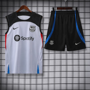 Kit Treino Barcelona 23/24 Nike - Branca com Preto